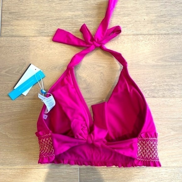 Nwt Bleu Rod Beattie Smocked Halter Swim Top - Picture 3 of 5